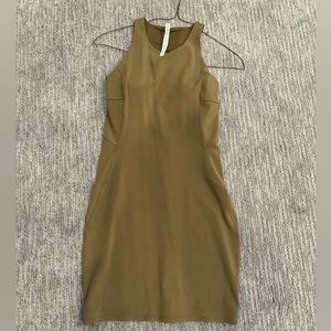 Size 10 tan/green lulu lemon dress